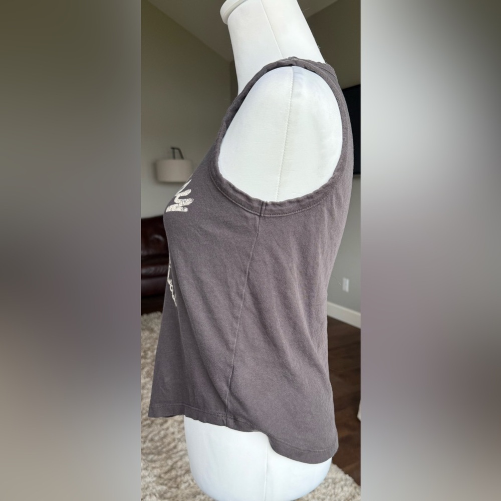 Chaser XS 'Livin Easy' Tiger Tank Top Off White And Faded Black Charcoal - Picture 2 of 7